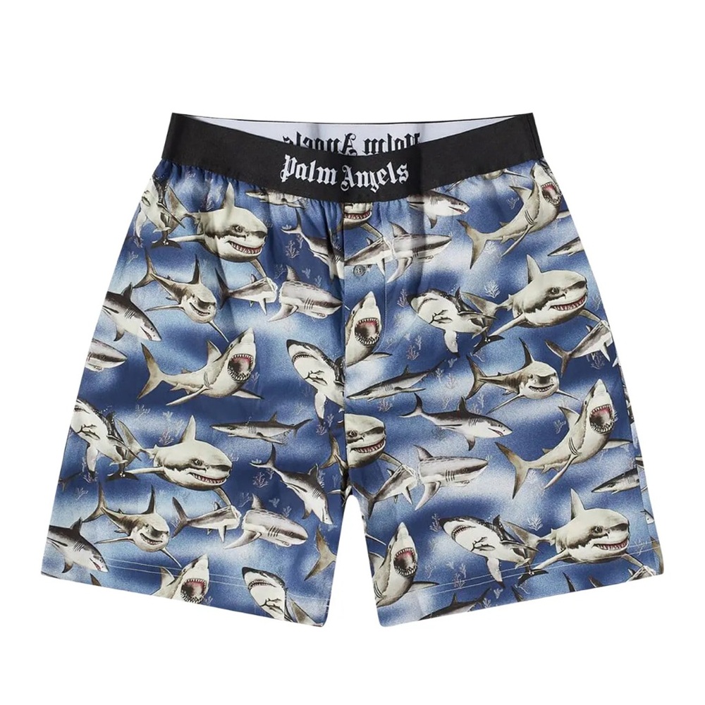 Palm Angels Sharks Easy Shorts 'Blue Black